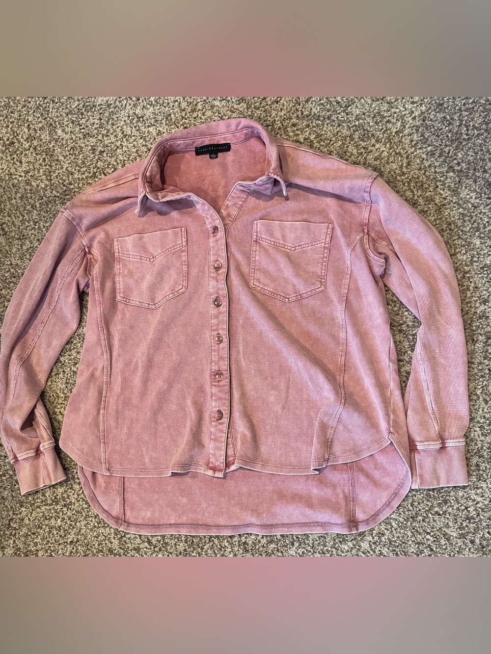 Jane and Delancey Dusty Rose Button-Down Shirt
